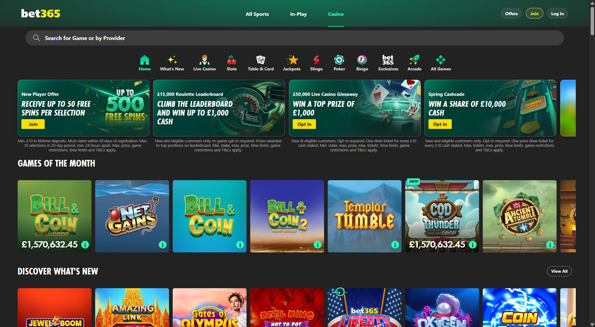 2. bet365 Casino - Fast Minify Casino Access