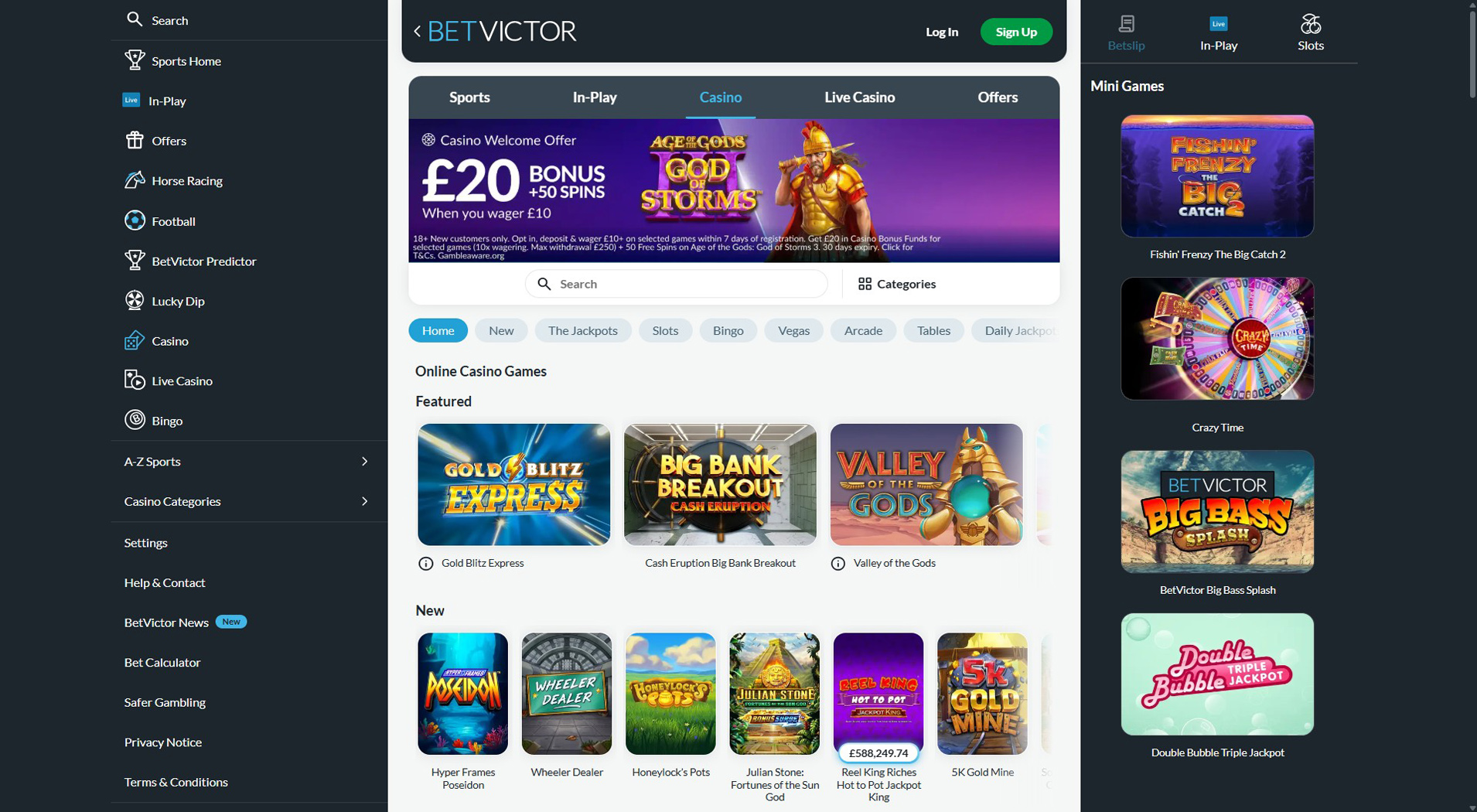 3. BetVictor Casino - Strong Minify Casino Value